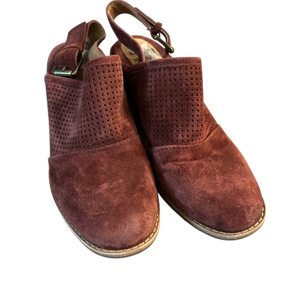 Sofft Sallis maroon Suede Slingback Mules - Picture 4 of 6